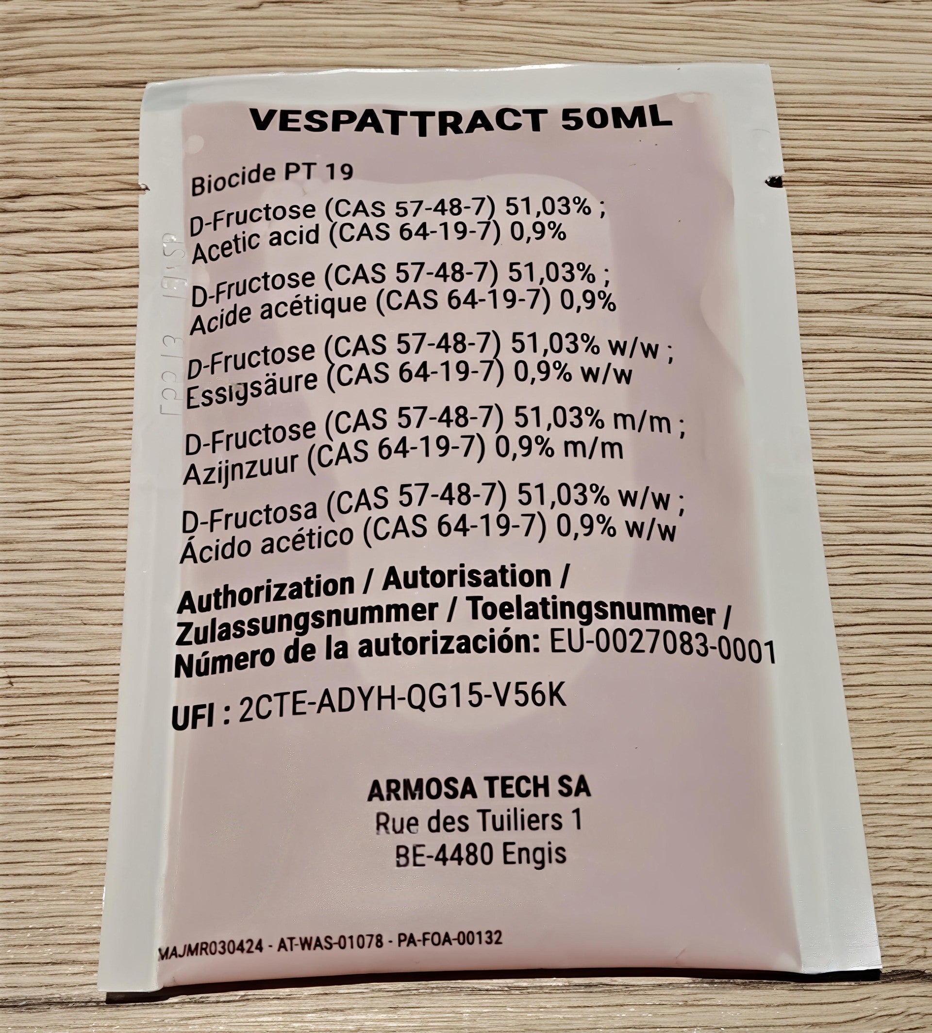 Dosette d’attractif VESPATTRACT 50ml